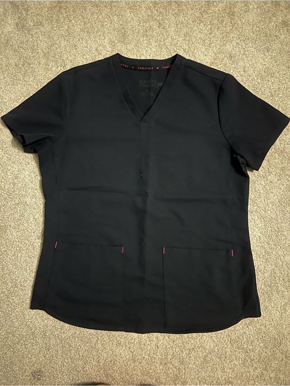 Fabletics black scrub top